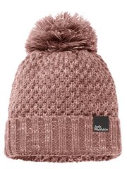Женская шапка JACK WOLFSKIN Highloft Knit Afterglow, розовая цена и информация | Женские шапки | 220.lv