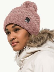 Женская шапка JACK WOLFSKIN Highloft Knit Afterglow, розовая цена и информация | Женские шапки | 220.lv