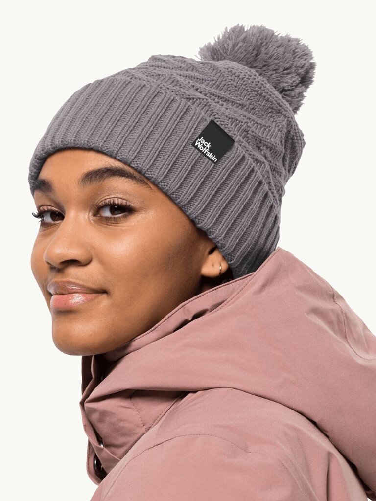 Sieviešu cepure JACK WOLFSKIN Lorelei Beanie Seagull cena un informācija | Sieviešu cepures | 220.lv