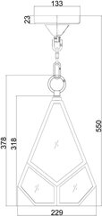 Подвесной светильник Elstead Lighting Diamond FE-DIAMOND-P-S цена и информация | Люстры | 220.lv