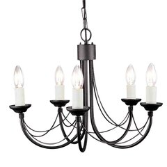 Подвесной светильник Elstead Lighting Carisbrooke CB5-BLACK цена и информация | Люстры | 220.lv