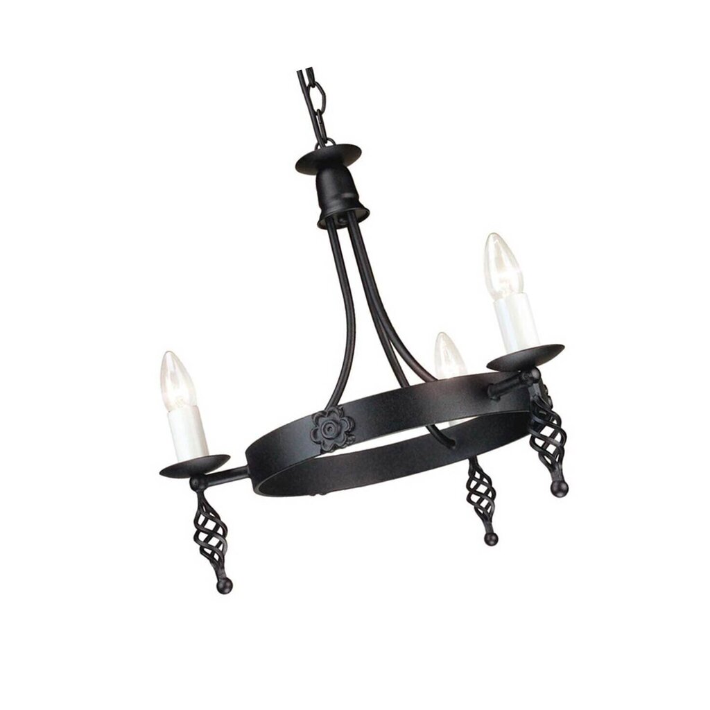 Piekaramā lampa Elstead Lighting Belfry BY3-BLACK cena un informācija | Lustras | 220.lv