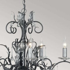 Piekaramā lampa Elstead Lighting Amarilli AML15-BLK-SILVER cena un informācija | Lustras | 220.lv