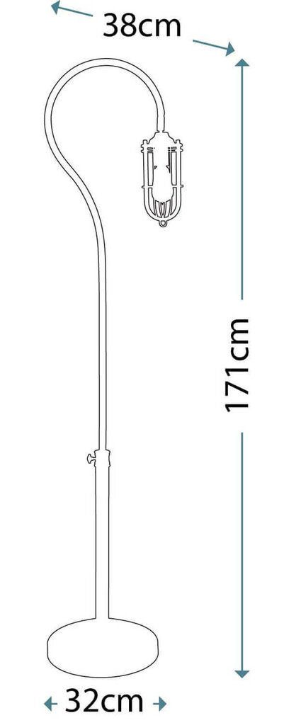 Stāvlampa Elstead Lighting Urban renewal FE-URBANRWL-FL1 цена и информация | Stāvlampas | 220.lv