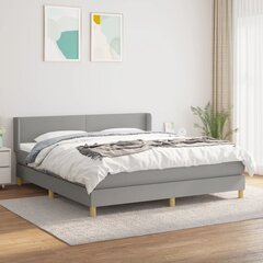 Кровать с пружинами/матрасом, темно-серая, 160x200 см, ткань цена и информация | Кровати | 220.lv