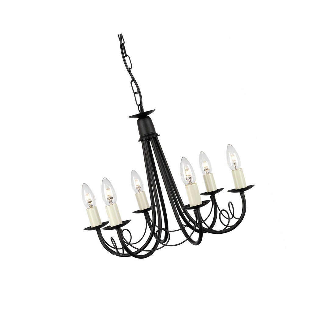 Piekaramā lampa Elstead Lighting Minster MN6-BLACK cena un informācija | Piekaramās lampas | 220.lv