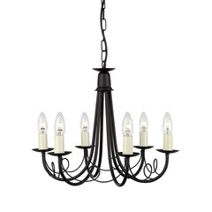 Piekaramā lampa Elstead Lighting Minster MN6-BLACK cena un informācija | Lustras | 220.lv