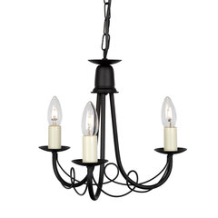 Подвесной светильник Elstead Lighting Minster MN3-BLACK цена и информация | Люстры | 220.lv