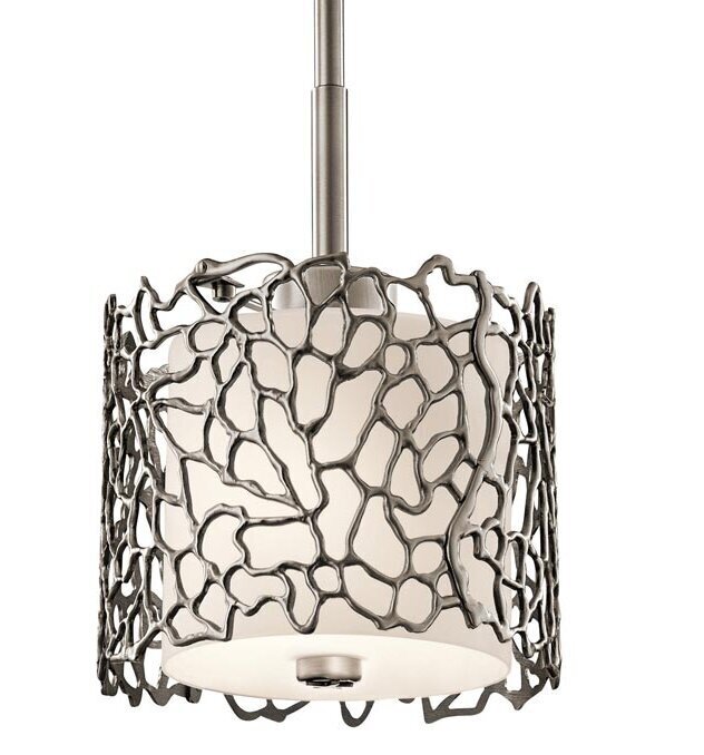 Piekaramā lampa Elstead Lighting Silver coral KL-SILVER-CORAL-MP cena un informācija | Lustras | 220.lv