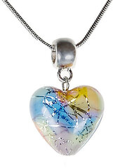 Lampglas Maiga romantiska sirds kaklarota ar Lampglas pērli ar tīru NLH6 sudrabu cena un informācija | Kaklarotas | 220.lv