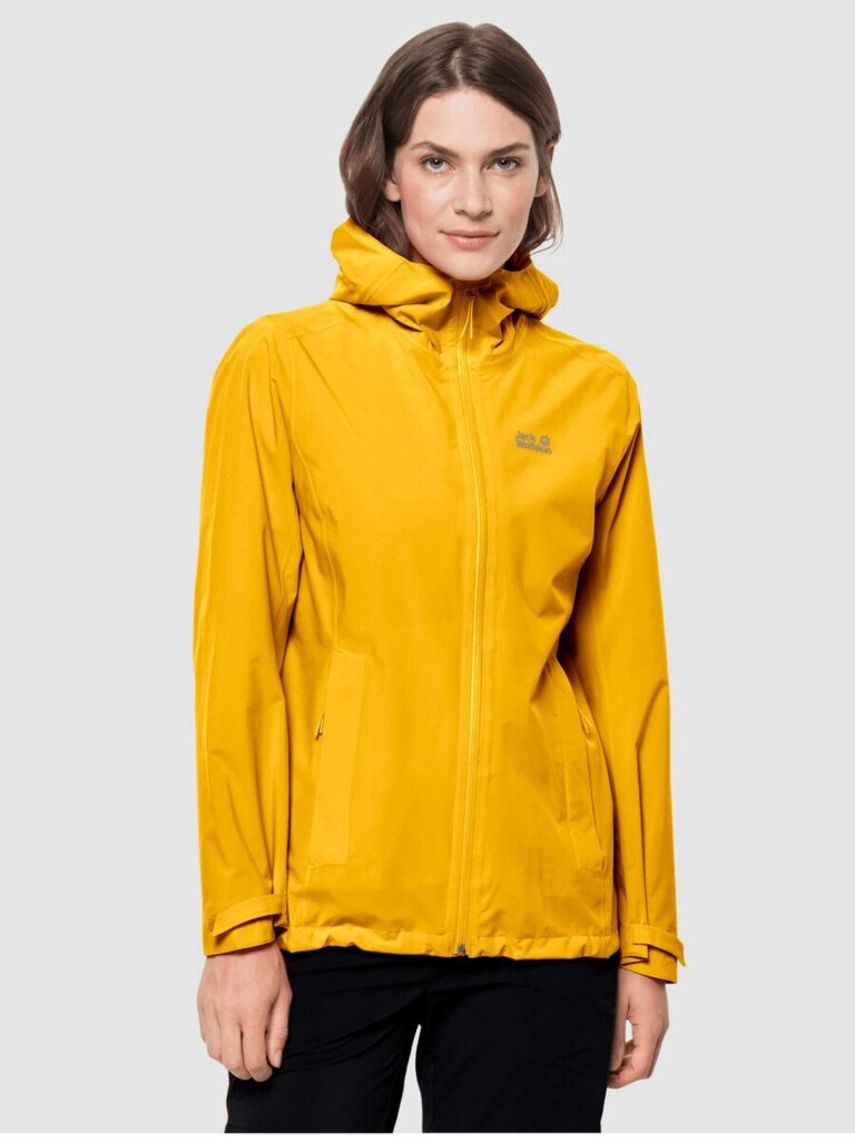 Sieviešu virsjaka JACK WOLFSKIN Pack & Go Shell, dzeltena cena un informācija | Sporta apģērbs sievietēm | 220.lv