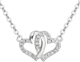 Серебряное ожерелье с белым сердцем Evolution Group 12006.1 цена и информация | Украшения на шею | 220.lv
