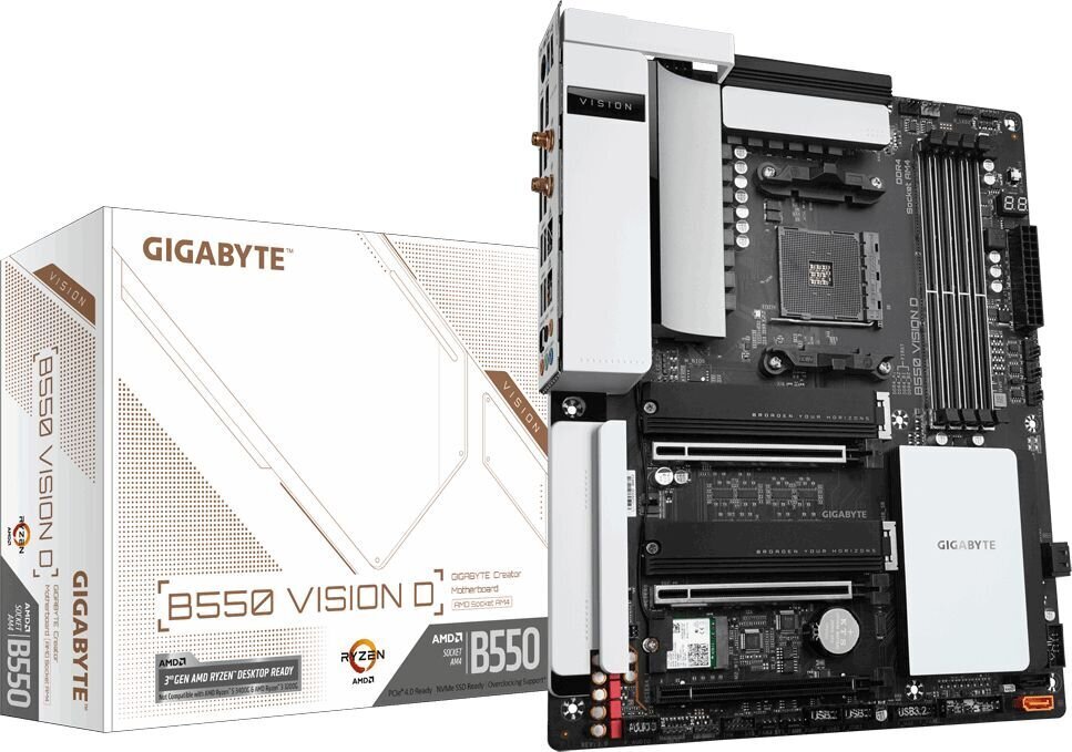 Gigabyte B550 VISION D AM4 B550/DDR4/ATX cena un informācija | Mātesplates | 220.lv