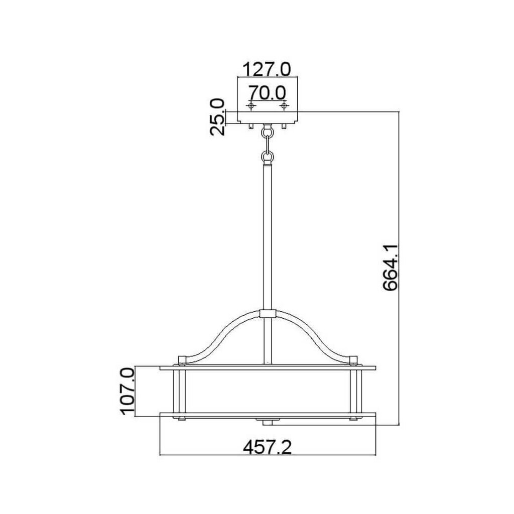 Piekaramā lampa Elstead Lighting Emory KL-EMORY-P-S-CLP cena un informācija | Lustras | 220.lv