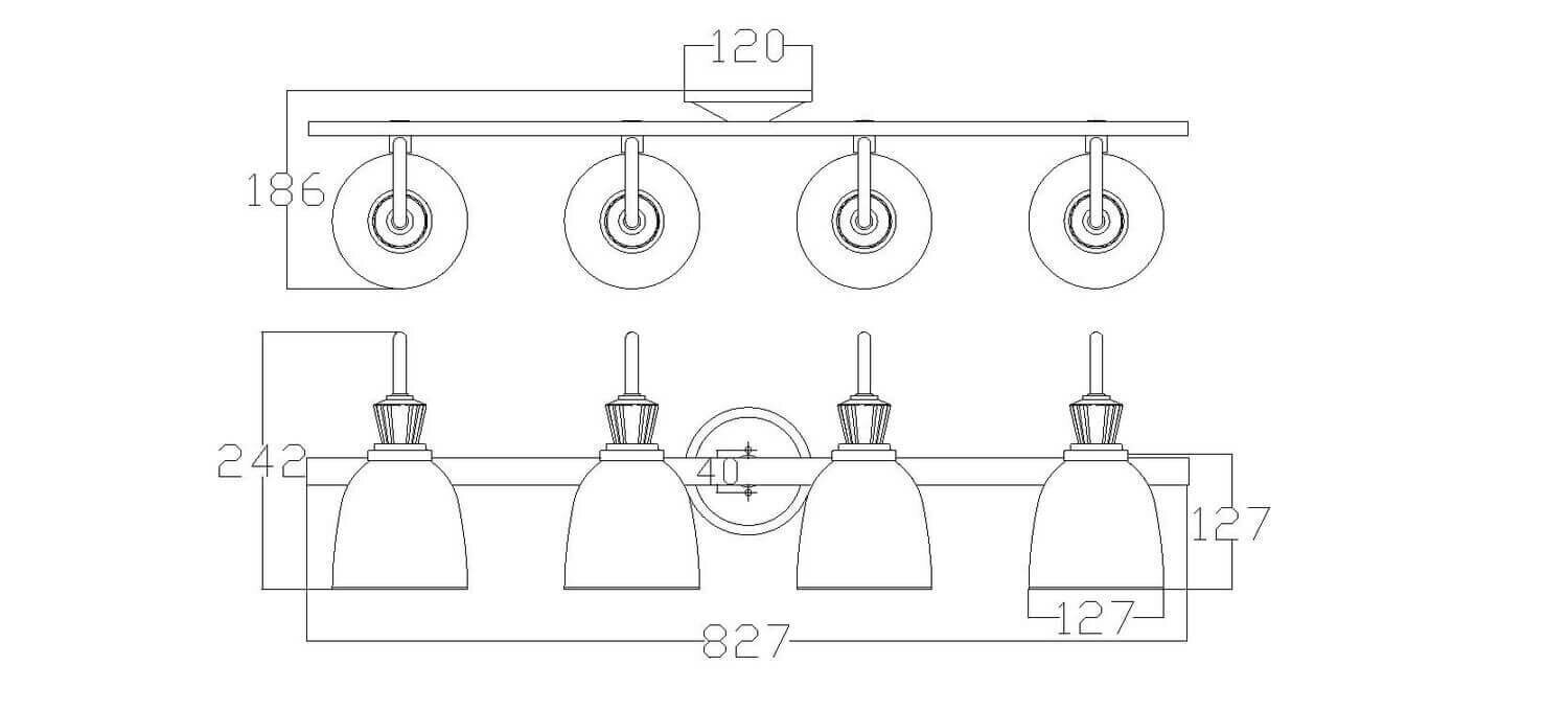 Sienas lampa Elstead Lighting Cora KL-CORA4-BATH cena un informācija | Sienas lampas | 220.lv