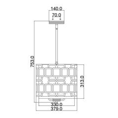 Подвесной светильник Elstead Lighting Sabina HK-SABINA-3P цена и информация | Настенный/подвесной светильник Eye Spot 11 BL, чёрный | 220.lv