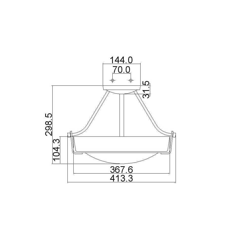 Griestu lampa Elstead Lighting Hathaway HK-HATHAWAY-SFSB cena un informācija | Griestu lampas | 220.lv