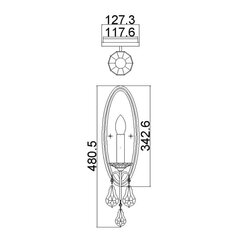 Sienas lampa Elstead Lighting Valentina FE-VALENTINA1 цена и информация | Настенные светильники | 220.lv