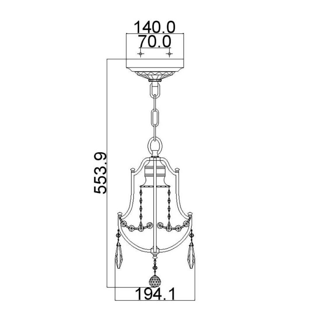 Piekaramā lampa Elstead Lighting Valentina FE-VALENTINA-MP цена и информация | Piekaramās lampas | 220.lv