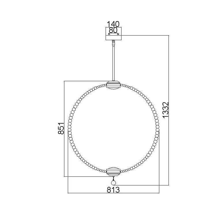 Piekaramā lampa Elstead Lighting Oberlin FE-OBERLIN-P-L cena un informācija | Lustras | 220.lv