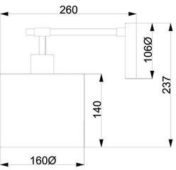 Sienas lampa Elstead Lighting Balance BALANCE1-WPN cena un informācija | Sienas lampas | 220.lv