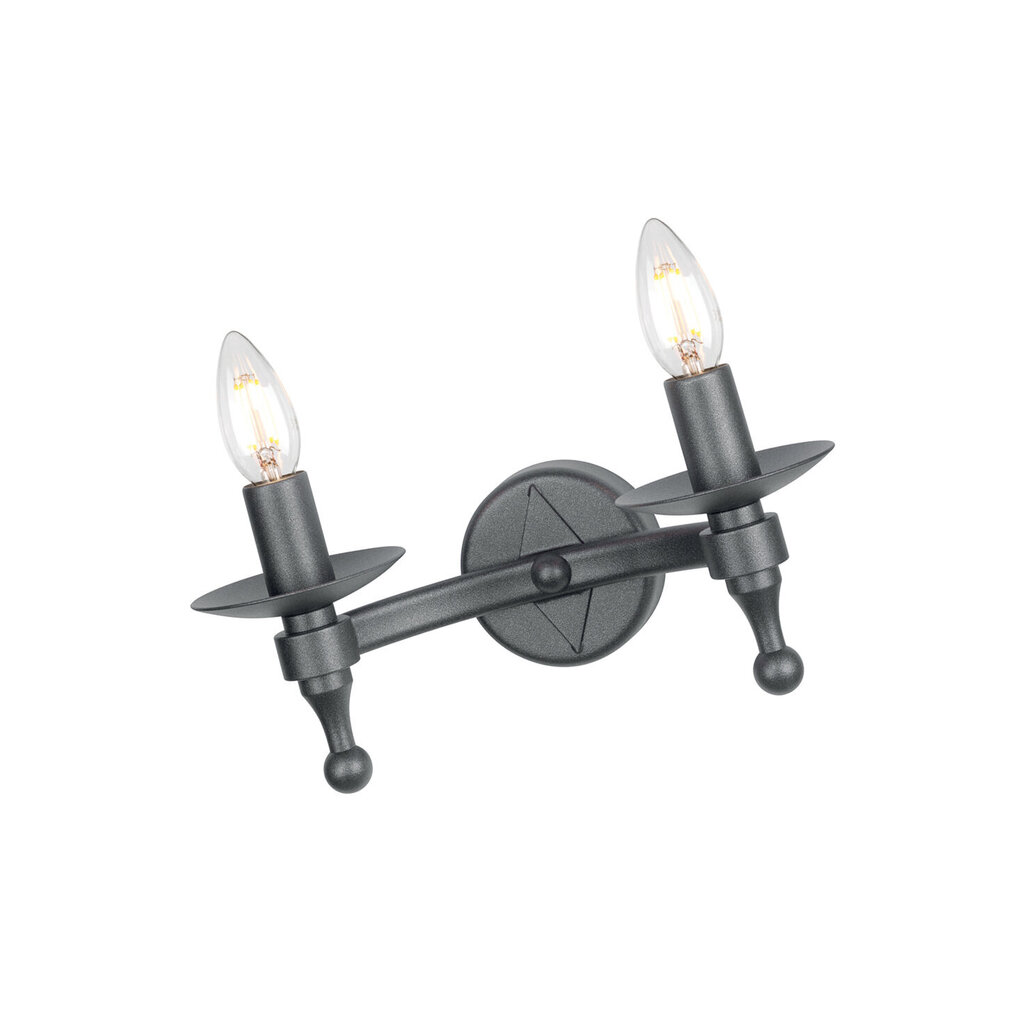 Sienas lampa Elstead Lighting Warwick WR2-GRAPHITE цена и информация | Sienas lampas | 220.lv