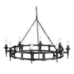 Подвесной светильник Elstead Lighting Saxon SAX8-BLK цена и информация | Люстры | 220.lv