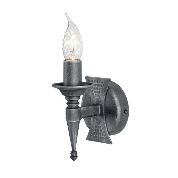 Sienas lampa Elstead Lighting Saxon SAX1-BLK-SIL cena un informācija | Sienas lampas | 220.lv