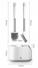 Antibakteriāla silikona tualetes birste 2in1 цена и информация | Аксессуары для ванной комнаты | 220.lv