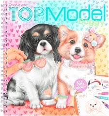 Krāsojamā grāmata ar uzlīmēm, TOPMODEL Doggy 12164 cena un informācija | Krāsojamās grāmatas | 220.lv