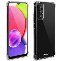 Moozy triecienizturīgs silikona telefona apvalks saderīgs ar Samsung Galaxy A13 – caurspīdīgs vāciņš ar papildus stūru aizsardzību cena un informācija | Telefonu vāciņi, maciņi | 220.lv