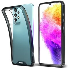 Moozy Xframe Triecienizturīgs vāciņš telefonam Samsung Galaxy A33 5G – divu krāsu caurspīdīgs hibrīda vāciņš ar melnu triecienu absorbējošu TPU apmali cena un informācija | Telefonu vāciņi, maciņi | 220.lv