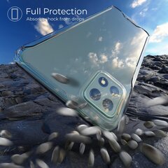 Moozy Xframe Triecienizturīgs vāciņš telefonam Samsung Galaxy A22 5G – caurspīdīgs hibrīda vāciņš ar triecienu absorbējošu TPU apmali cena un informācija | Telefonu vāciņi, maciņi | 220.lv