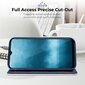 Moozy telefona maciņš - grāmatiņa ar karbona dizainu, saderīgs ar Samsung Galaxy A22 5G – vāciņš ar metālisku maliņu, statīva funkciju un karšu turētāju, Tumši zils цена и информация | Telefonu vāciņi, maciņi | 220.lv