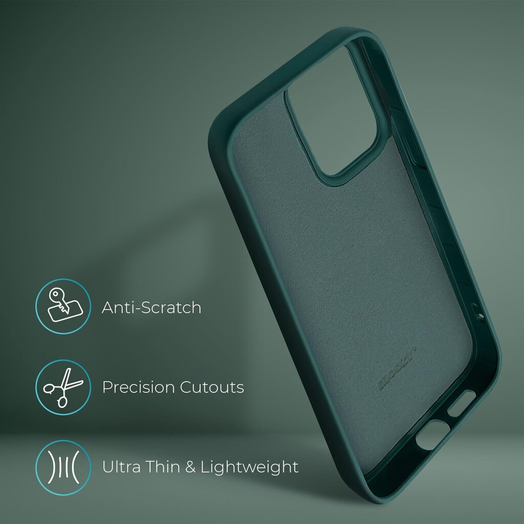 Moozy Lifestyle telefona vāciņš saderīgs ar Samsung Galaxy A33 5G – augstvērtīga silikona apvalks ar matētu virsmu un mīkstu mikrošķiedras oderi, Tumši zaļš cena un informācija | Telefonu vāciņi, maciņi | 220.lv