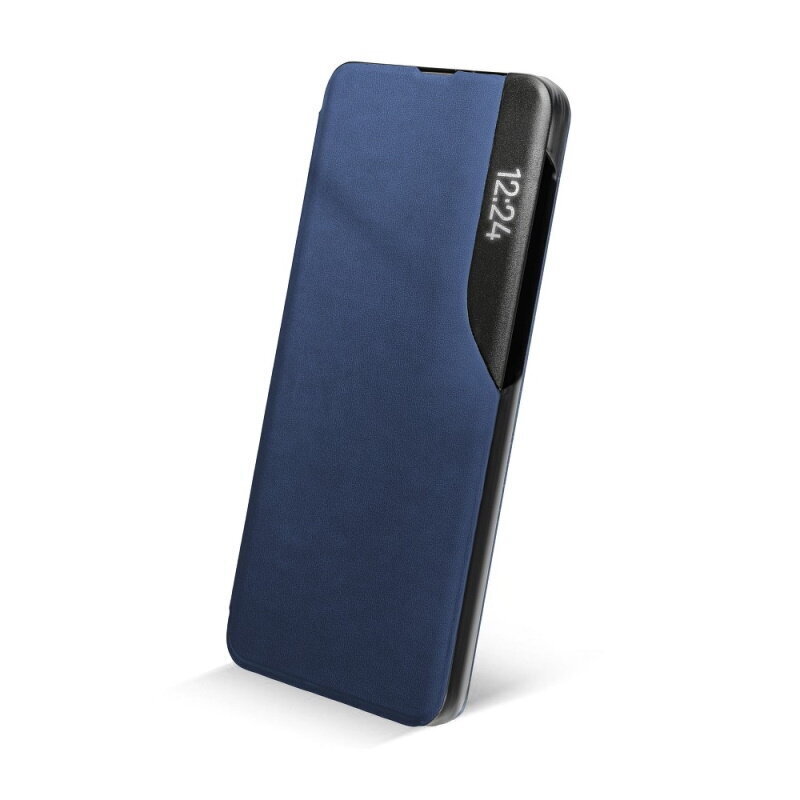 Blun Smart View Premium matēts eko ādas Magnētiskas Fiksācijas maks ar lodziņu Samsung A73 5G (A736B) Zila cena un informācija | Telefonu vāciņi, maciņi | 220.lv