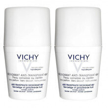 Rullīša dezodorants Vichy 48H Anti-Perspirant Deodorant Sensitive or Waxed, 2x50 ml cena un informācija | Dezodoranti | 220.lv