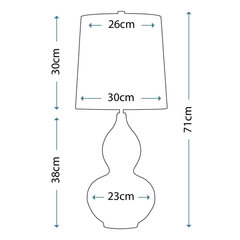 Galda lampa Elstead Lighting Lapis gourd LAPIS-GOURD-TL cena un informācija | Galda lampas | 220.lv
