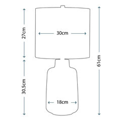 Galda lampa Elstead Lighting Bacari BACARI-TL-SM цена и информация | Настольные лампы | 220.lv