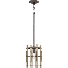 Piekaramā lampa Elstead Lighting Wood hollow QZ-WOOD-HOLLOW-MP cena un informācija | Piekaramās lampas | 220.lv