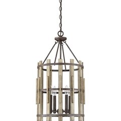 Подвесной светильник Elstead Lighting Wood hollow QZ-WOOD-HOLLOW-4P цена и информация | Люстры | 220.lv