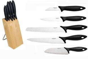 Комплект ножей FISKARS с подставкой, 5 шт. цена и информация | Ножи и аксессуары для них | 220.lv