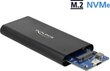 Delock Ārējais HDD korpuss M.2 NVME USB-C 3.1 Gen cena un informācija | Komponentu piederumi | 220.lv