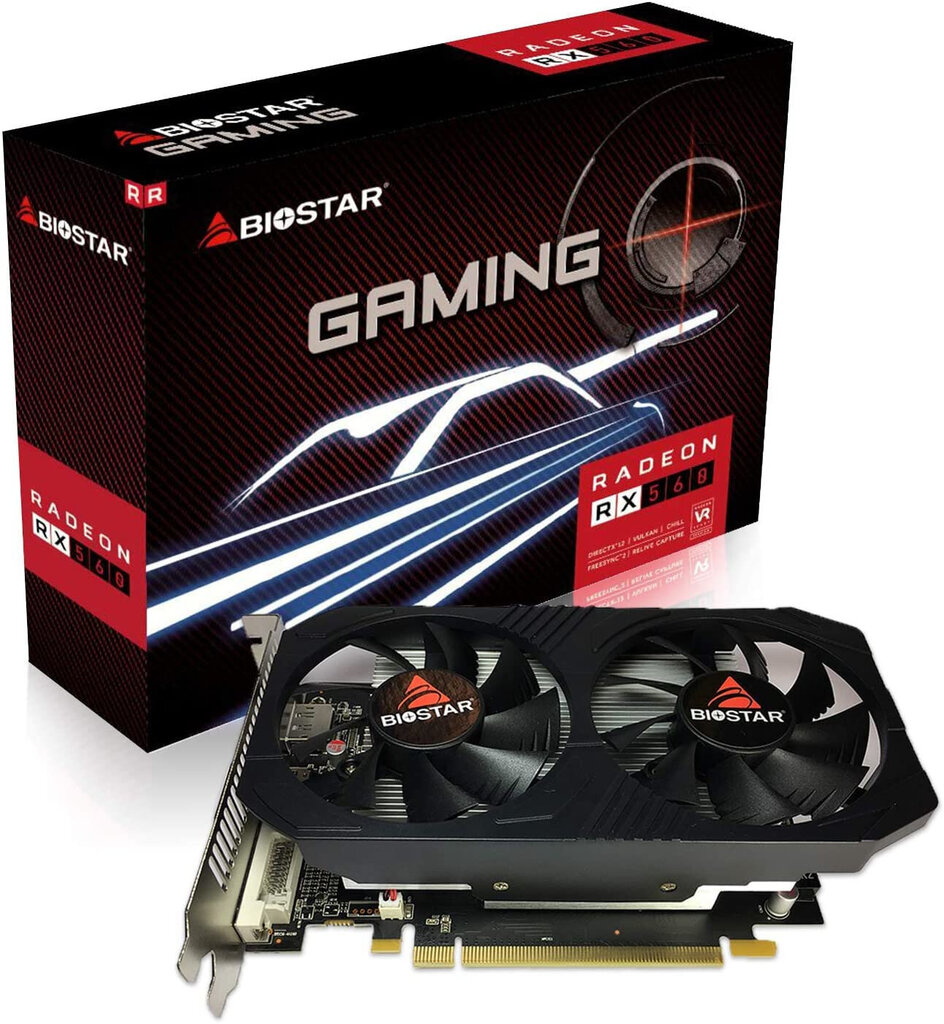 Biostar VA5615RF41 graphics card AMD Radeon RX 560 4 GB GDDR5 cena un informācija | Videokartes (GPU) | 220.lv