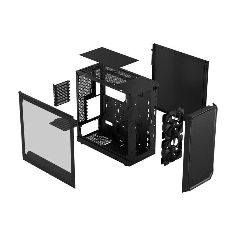 Fractal Design Focus 2 Black TG Clear Tint cena un informācija | Datoru korpusi | 220.lv