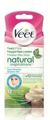 Sejas depilācijas vaska sloksnes Veet Natural Inspirations, 12 gab. cena un informācija | Veet Higiēnas preces | 220.lv