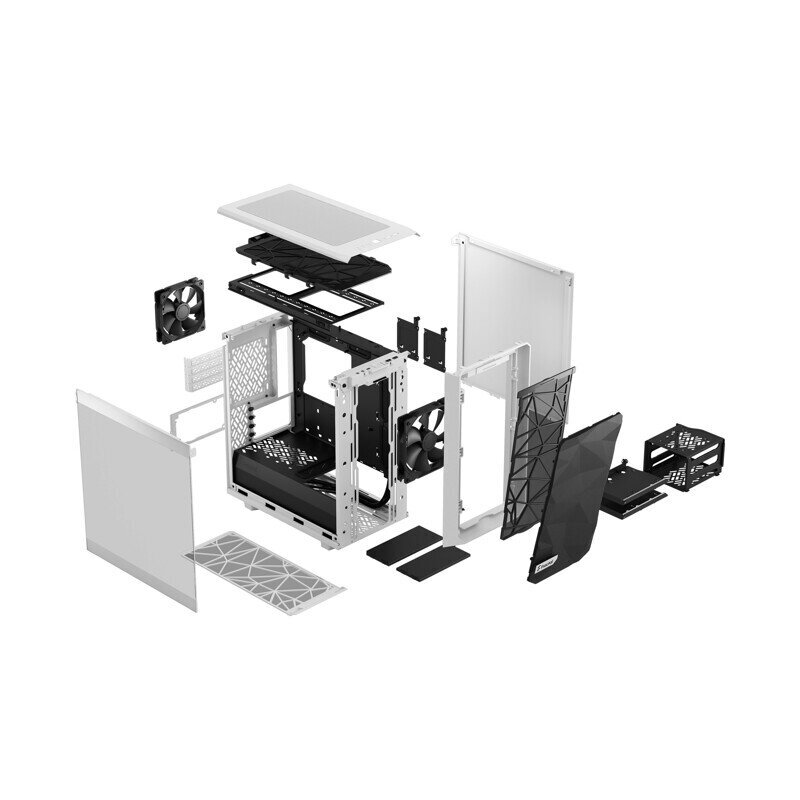 Fractal Design Meshify 2 Mini White TG clear tint cena un informācija | Datoru korpusi | 220.lv