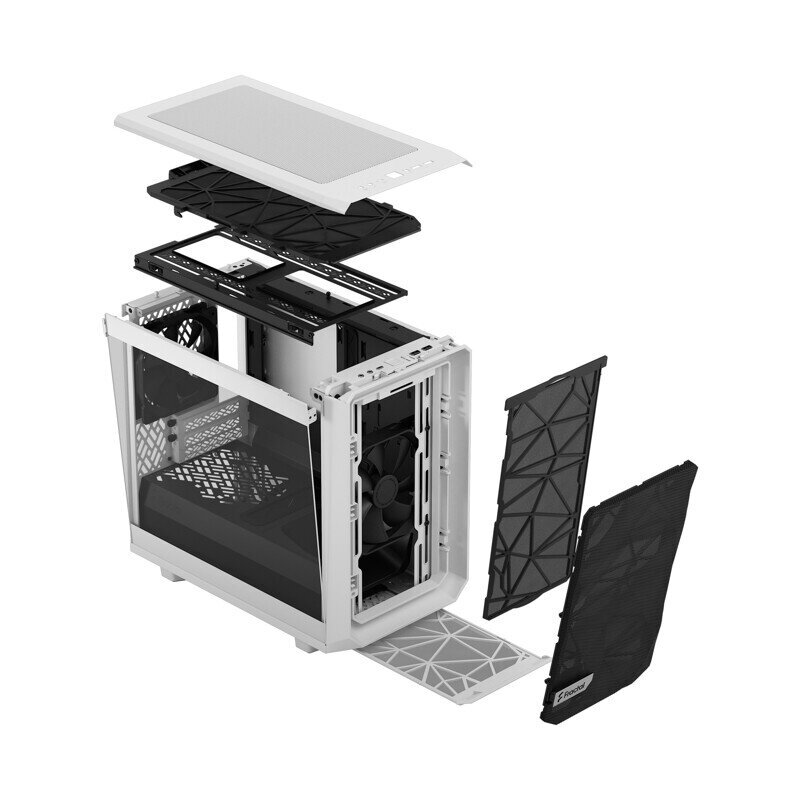 Fractal Design Meshify 2 Nano White TG clear tint cena un informācija | Datoru korpusi | 220.lv