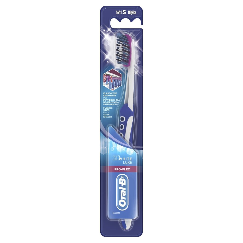 Zobu birste Oral-B 3D White Luxe Pro Flex 38 Soft cena un informācija | Zobu pastas, birstes | 220.lv