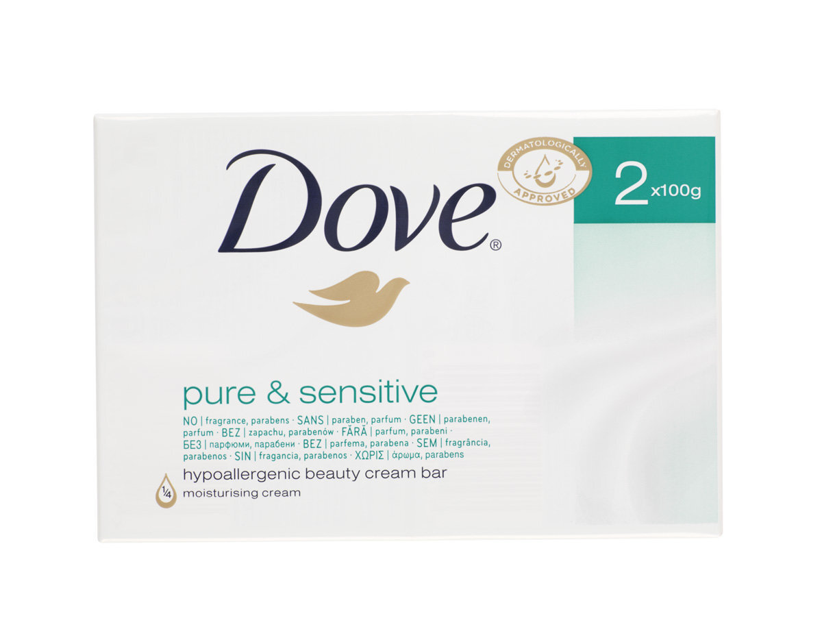 Ziepes Dove Pure & Sensitive 2x100 g цена и информация | Ziepes | 220.lv